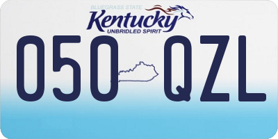 KY license plate 050QZL
