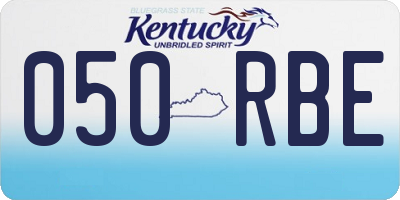 KY license plate 050RBE