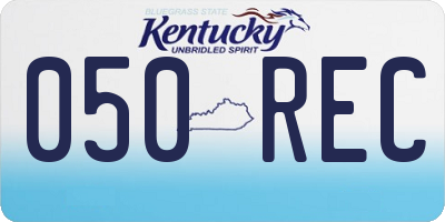 KY license plate 050REC