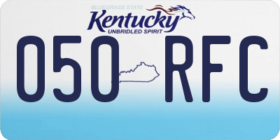 KY license plate 050RFC