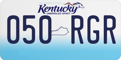 KY license plate 050RGR