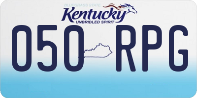 KY license plate 050RPG