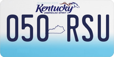 KY license plate 050RSU