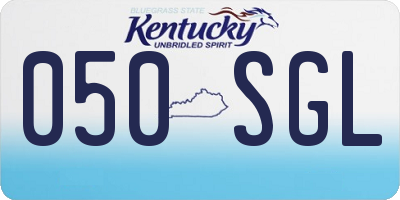 KY license plate 050SGL