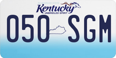 KY license plate 050SGM