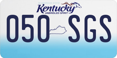 KY license plate 050SGS