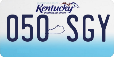 KY license plate 050SGY
