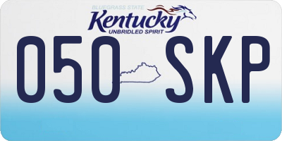 KY license plate 050SKP