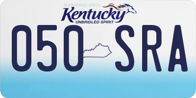KY license plate 050SRA