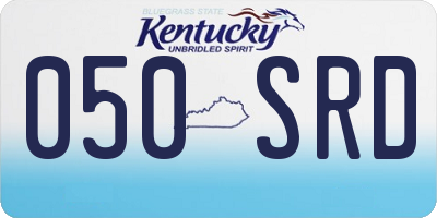 KY license plate 050SRD