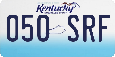 KY license plate 050SRF