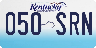 KY license plate 050SRN