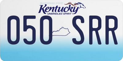 KY license plate 050SRR