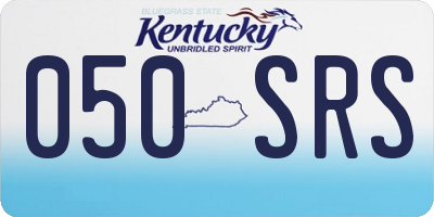 KY license plate 050SRS