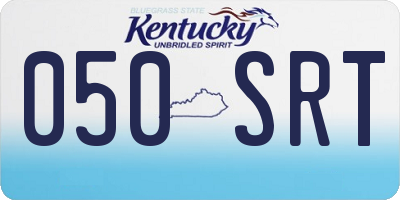 KY license plate 050SRT