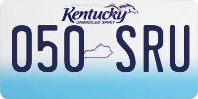 KY license plate 050SRU