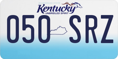 KY license plate 050SRZ