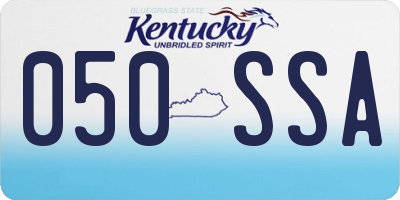 KY license plate 050SSA