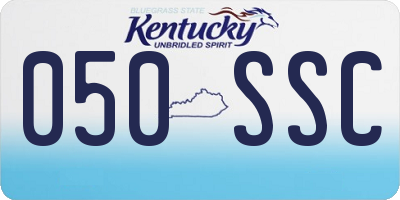 KY license plate 050SSC