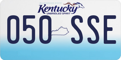 KY license plate 050SSE