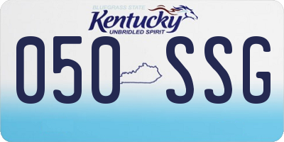 KY license plate 050SSG