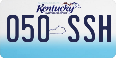 KY license plate 050SSH