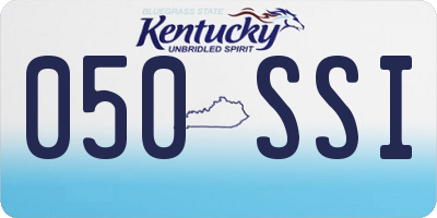 KY license plate 050SSI