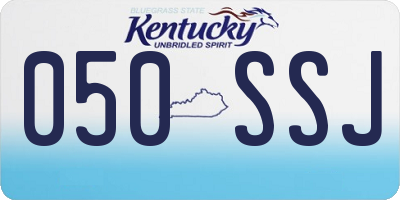 KY license plate 050SSJ