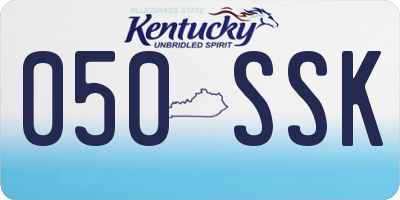 KY license plate 050SSK