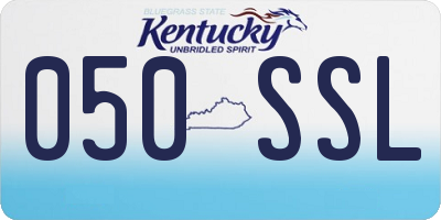 KY license plate 050SSL