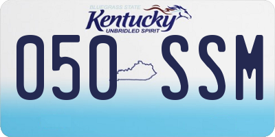 KY license plate 050SSM