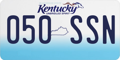 KY license plate 050SSN