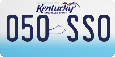 KY license plate 050SSO