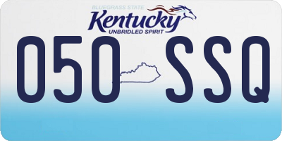 KY license plate 050SSQ