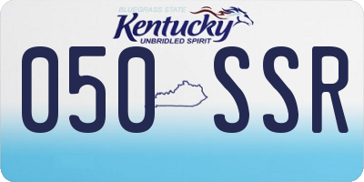 KY license plate 050SSR