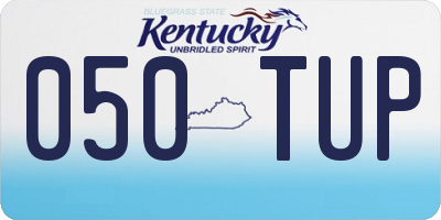 KY license plate 050TUP