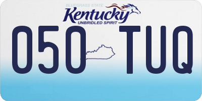 KY license plate 050TUQ