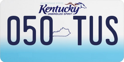 KY license plate 050TUS