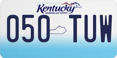KY license plate 050TUW