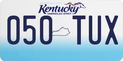 KY license plate 050TUX