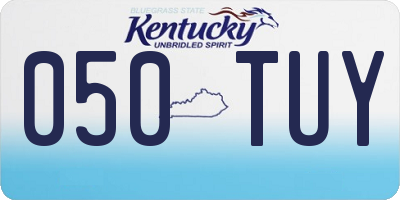 KY license plate 050TUY