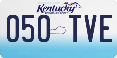 KY license plate 050TVE