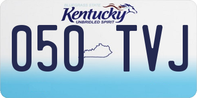 KY license plate 050TVJ