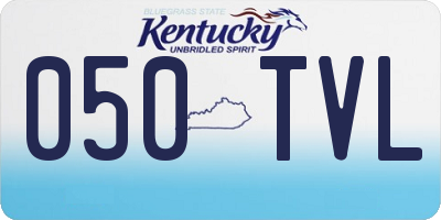 KY license plate 050TVL