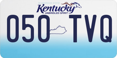 KY license plate 050TVQ
