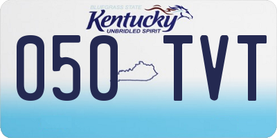 KY license plate 050TVT