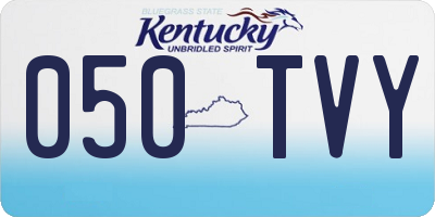 KY license plate 050TVY
