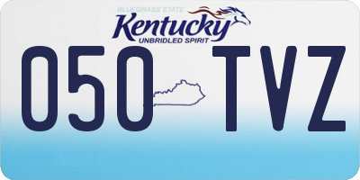 KY license plate 050TVZ
