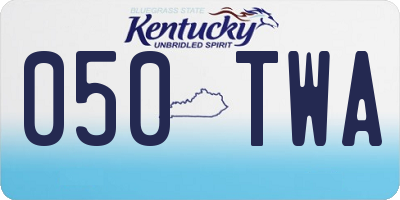KY license plate 050TWA