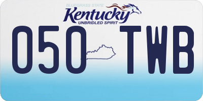 KY license plate 050TWB